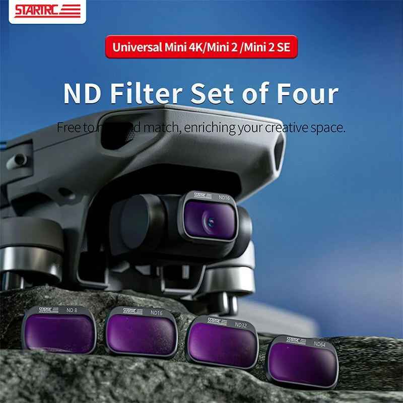 Juego de filtros ND STARTRC de 4 paquetes para DJI Mini 4K/ Mini 2 SE/ Mini 2 1