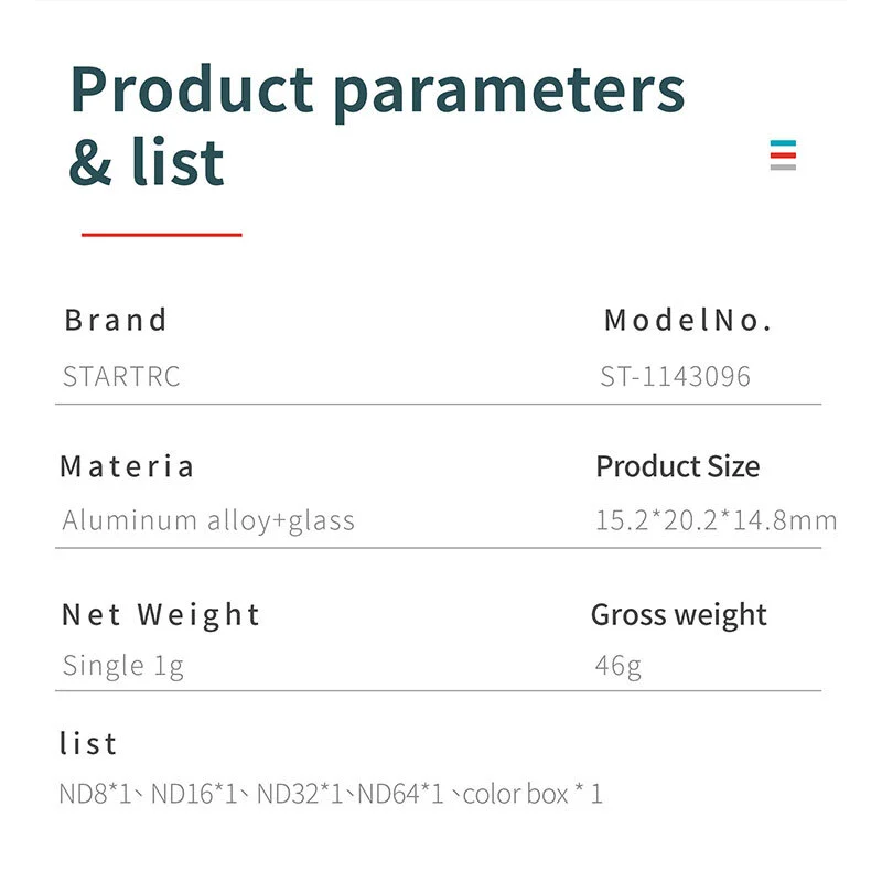 STARTRC 4-Pack ND Filters Set for DJI Mini 4K/ Mini 2 SE/ Mini 2 22