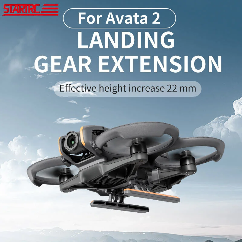适用于 DJI Avata 2 的 STARTRC 扩展起落架（黑色和橙色） 1