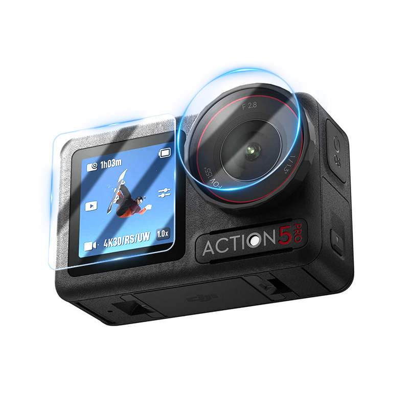DJI Action 5 Pro STARTRC 镜头和屏幕AR钢化膜 5