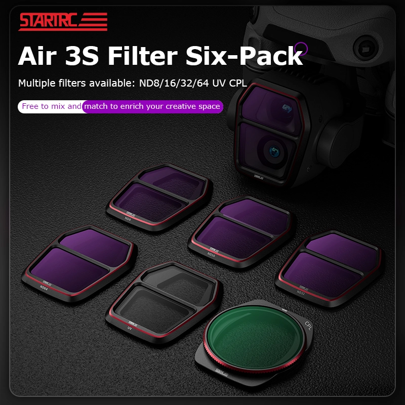 Juego de filtros STARTRC de 6 paquetes para DJI Air 3S 1