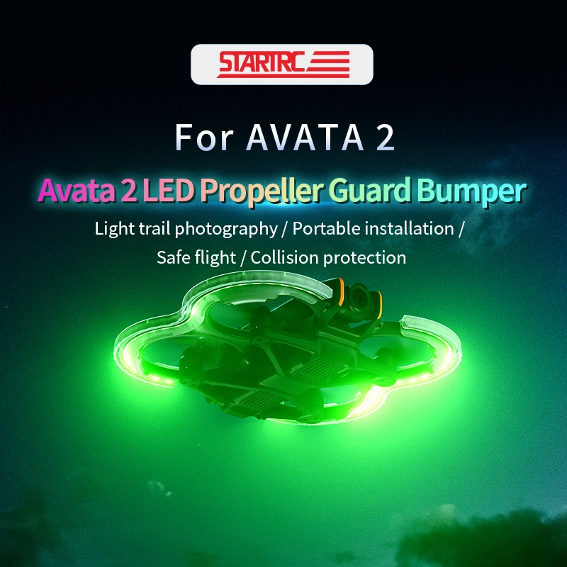 Parachoques protector de hélice LED colorido STARTRC para DJI Avata 2 1