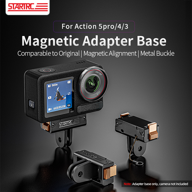 适用于 DJI Action 5 Pro/Action 4/ 的 STARTRC 快速释放适配器安装座3 1