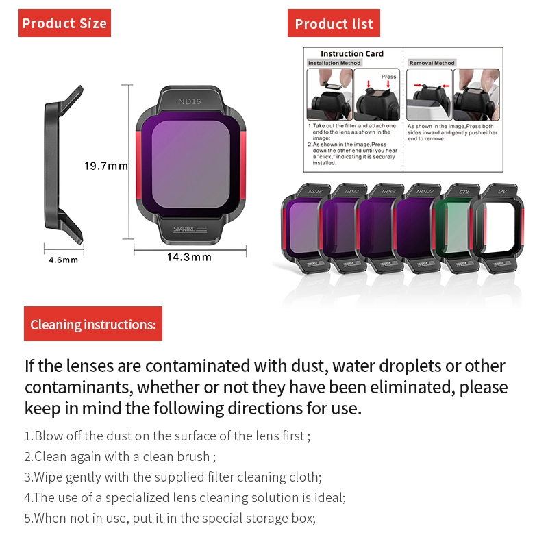 STARTRC 4-Pack Filters Set for DJI Flip (CPL/ ND16/64/128) Why Choose STARTRC 6-in-1 Filters Set？