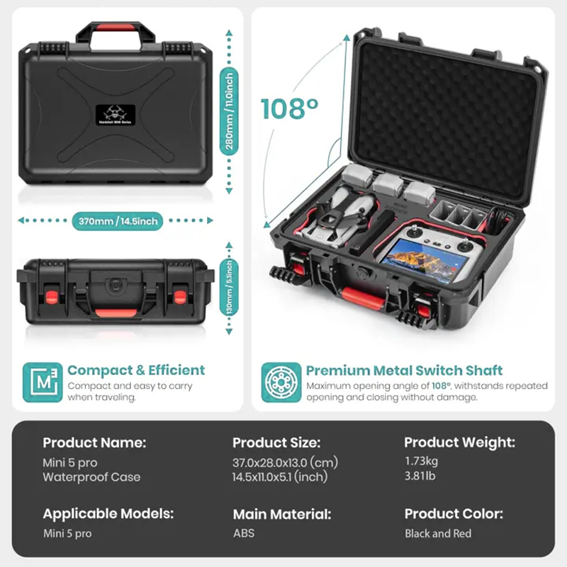 STARTRC Factory-Direct Waterproof Hard Case for DJI Mini 5 Pro