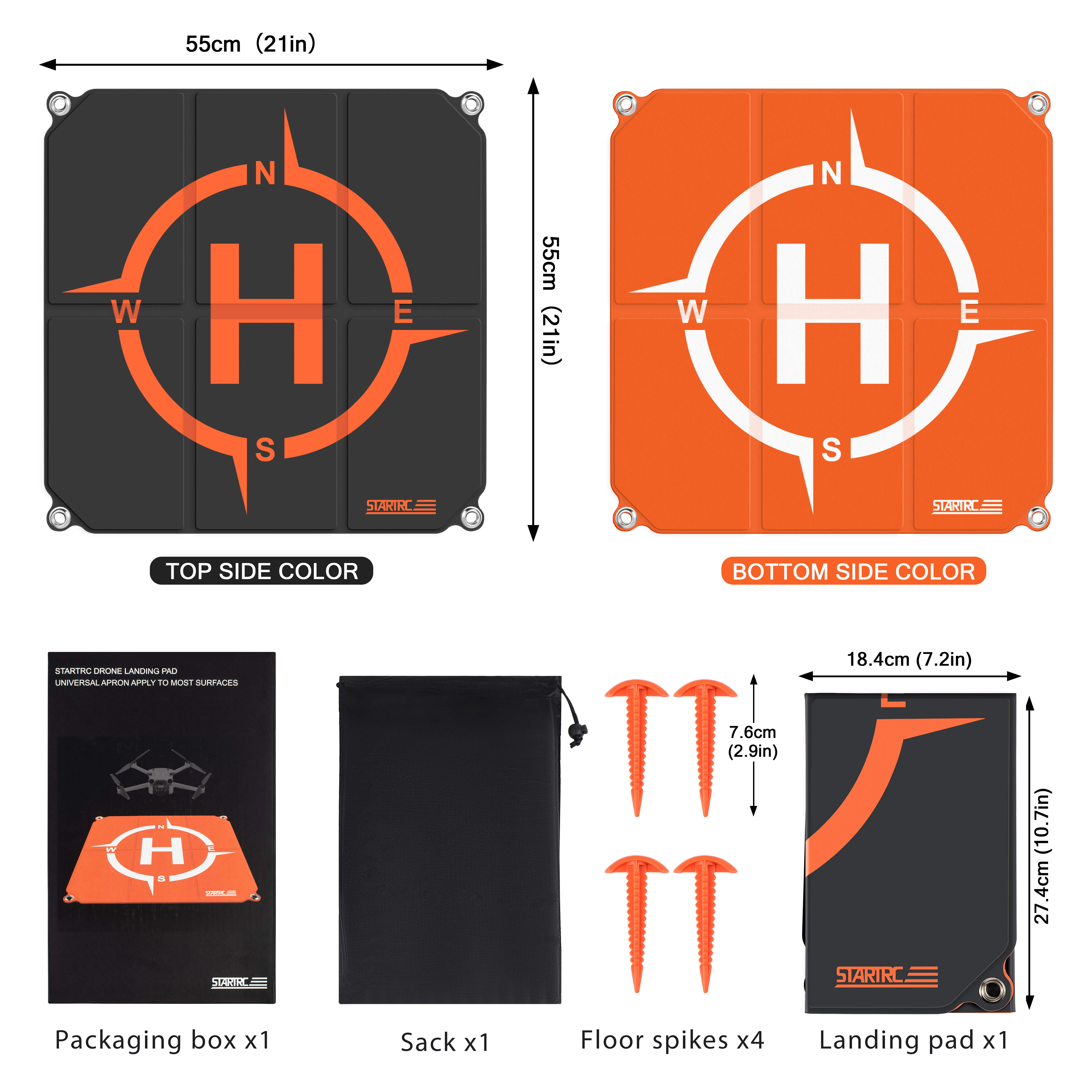STARTRC 55cm Foldable Waterproof Drone Landing Pad – Universal Takeoff ...