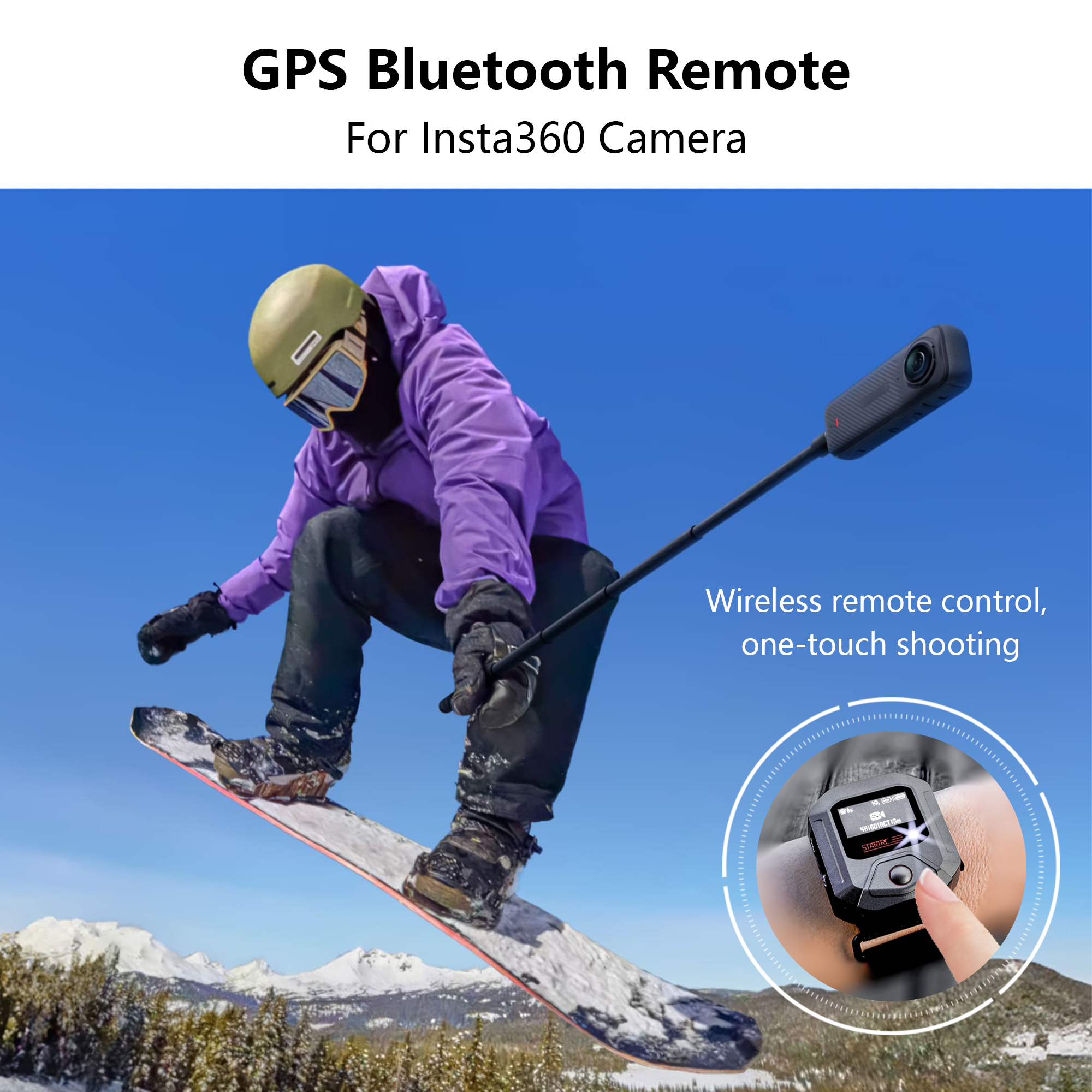 适用于 Insta360 运动相机的 STARTRC 蓝牙 GPS 运动遥控器 4