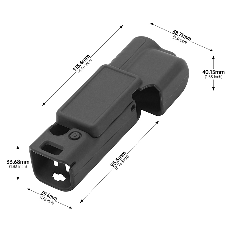 Funda de silicona STARTRC para DJI Osmo Pocket 4: diseño dividido con acceso rápido y orificios de ventilación. 8