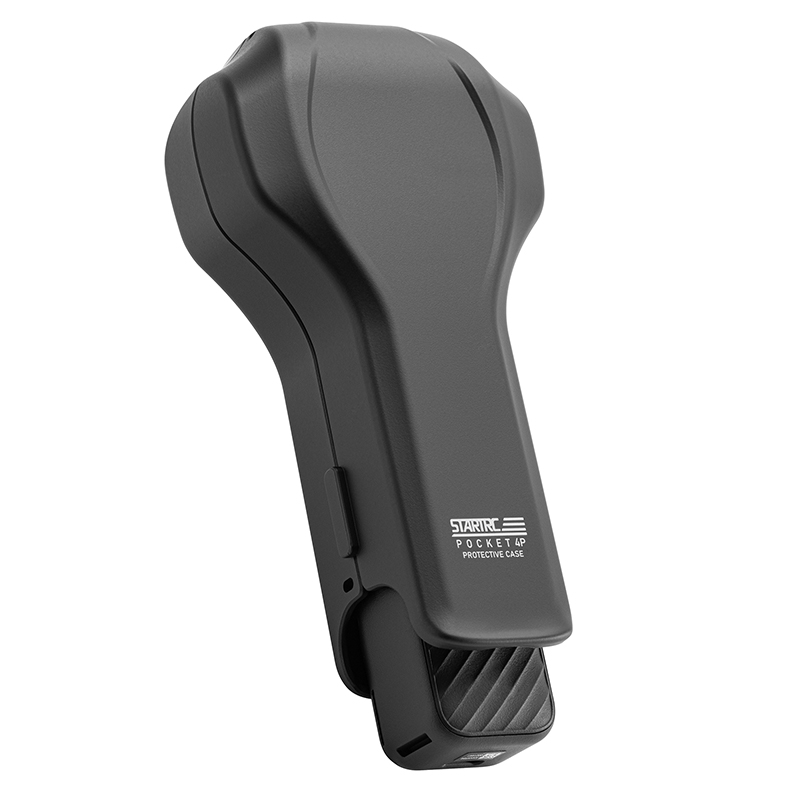 Pocket 4 Pro almacenado dentro de la funda protectora con tapa