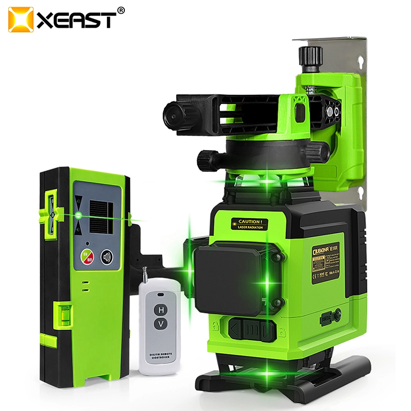 XEAST4D 16 라인 전문 독일어 코어 바닥 천장 원격 제어 녹색 라인 레이저 레벨 5000mah 리튬 이온 배터리 1