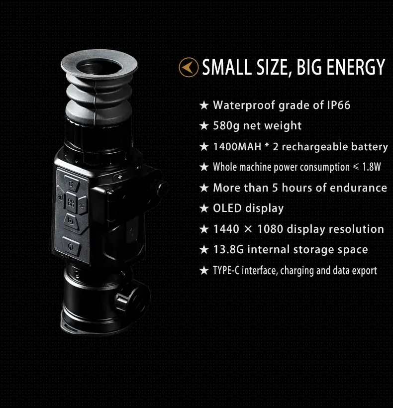 For Different Industries Thermal Imaging Camera for Industrial Use 70*46*14mm by 4