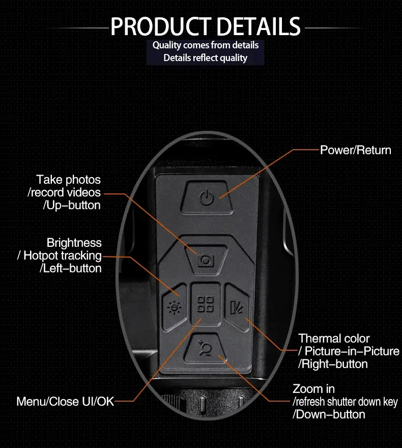 For Different Industries Thermal Imaging Camera for Industrial Use 70*46*14mm by 3