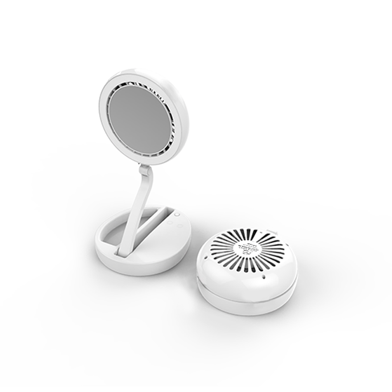 Led Smart Desk Light Up Mirror With Fan 2