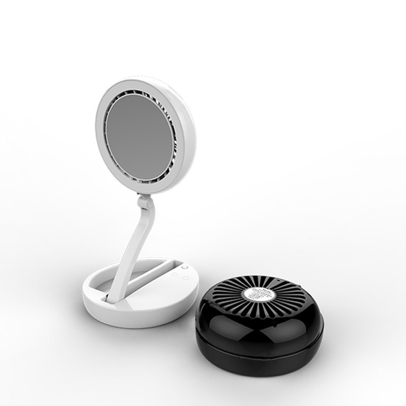 Led Smart Desk Light Up Mirror With Fan 3