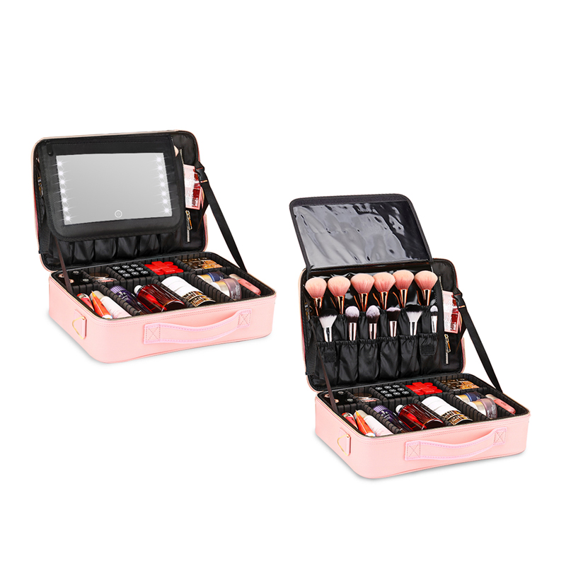 Grande trousse de maquillage avec miroir éclairé par LED - SK2302B 4