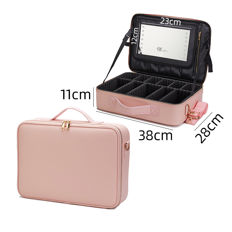 Grande trousse de maquillage avec miroir éclairé par LED - SK2302B 3