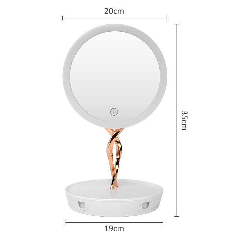 Miroirs de maquillage de créateur de ballet avec lumière LED 8