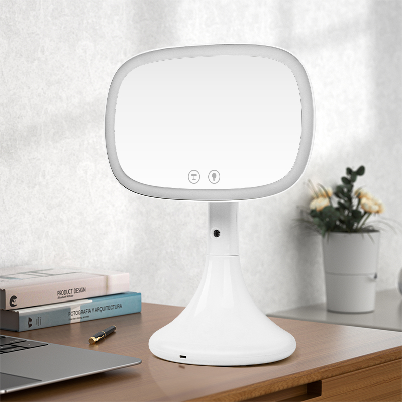 Led Makeup Mirror With Table Lamp And Bluetooth Speaker 1