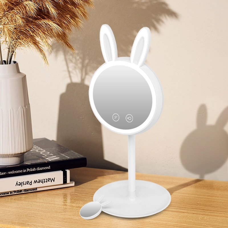 Miroir de maquillage intelligent à LED mignon avec lampe 1