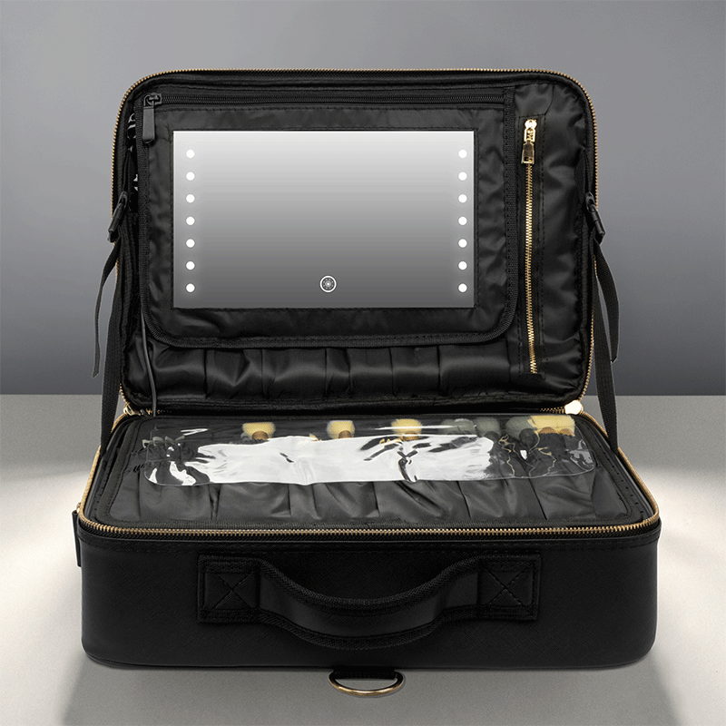 Grande trousse de maquillage avec miroir éclairé par LED - SK2302B 1