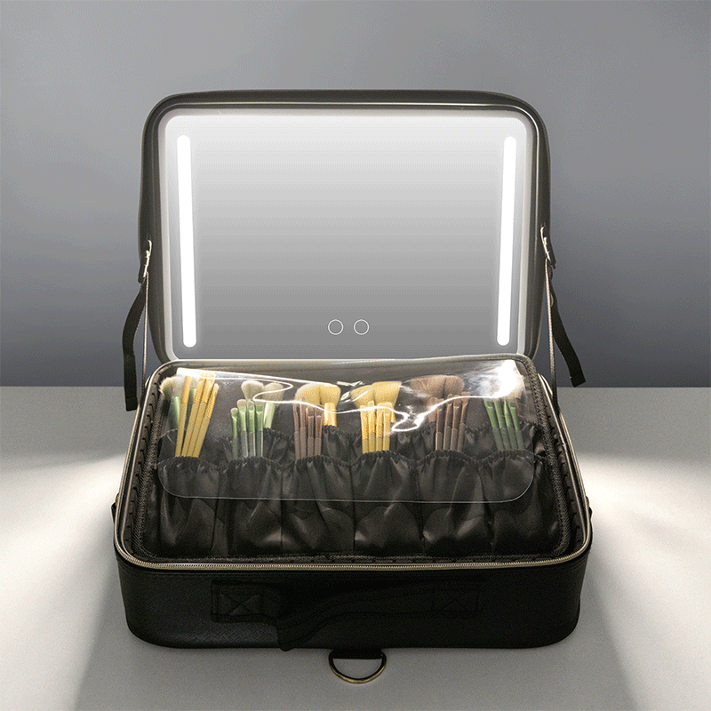 Big Makeup Bag with two Sides Light Mirror-SK2302C 1