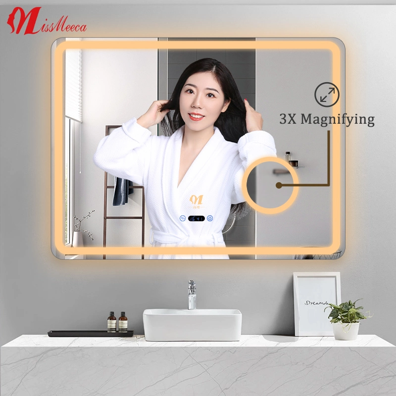 Miroir mural de luxe intelligent à LED pour salle de bain | POURQUOI-SK041 1