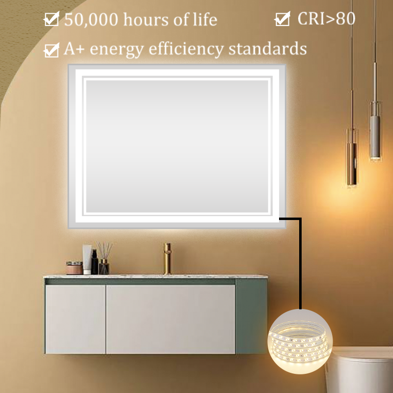 Grand miroir de salle de bain à LED Fournisseurs Espejo De Pared | WCF-SK006 7