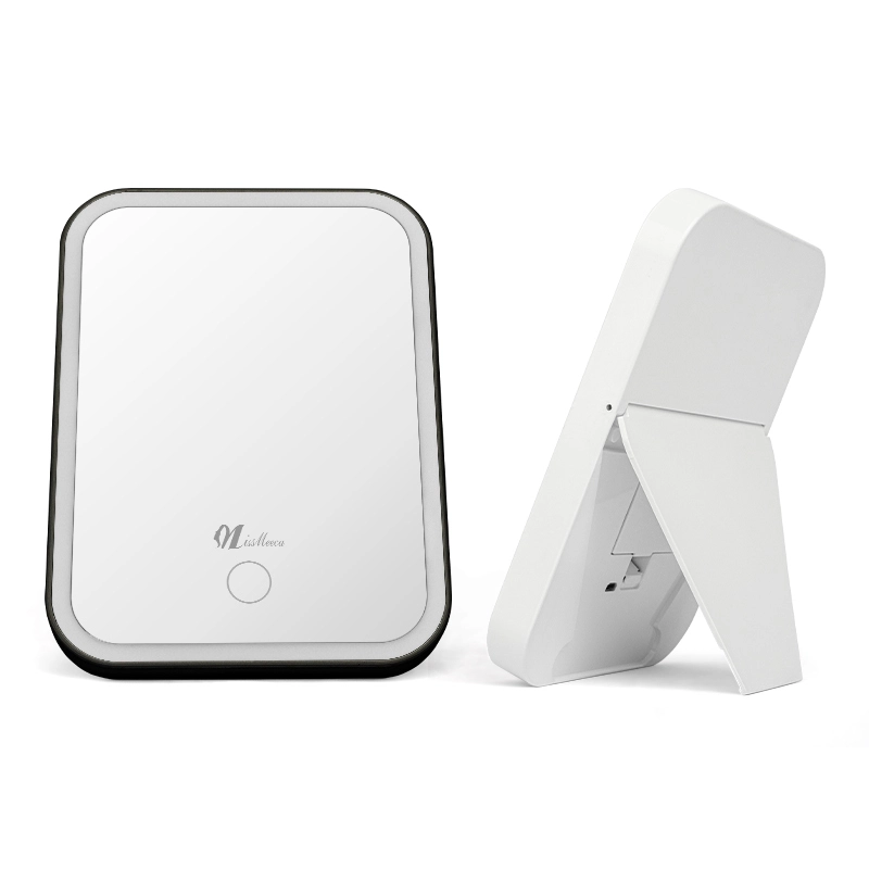 Petit miroir de maquillage LED portable de bureau de 7 pouces avec lumières | sk88 1