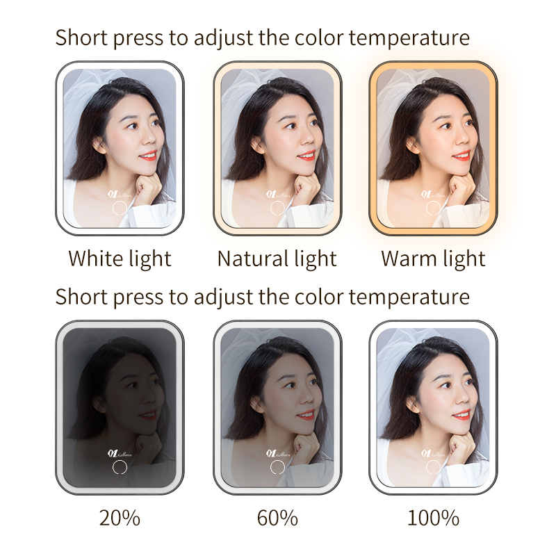 Desktop 7 Inch Portable Small Led Makeup Mirror With Lights | sk88 4