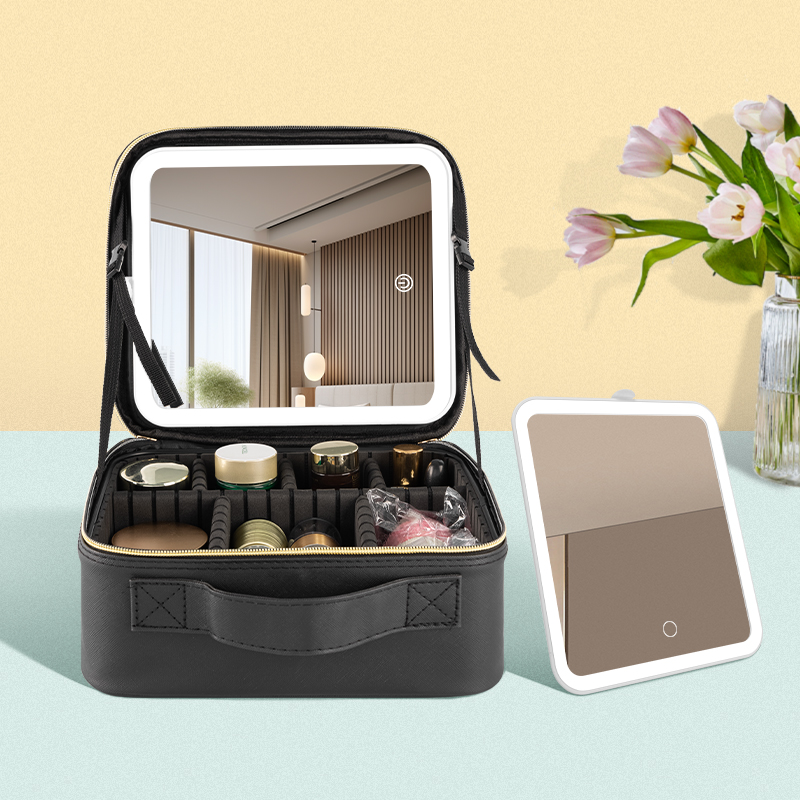 sac cosmétique de miroir de maquillage mené 1