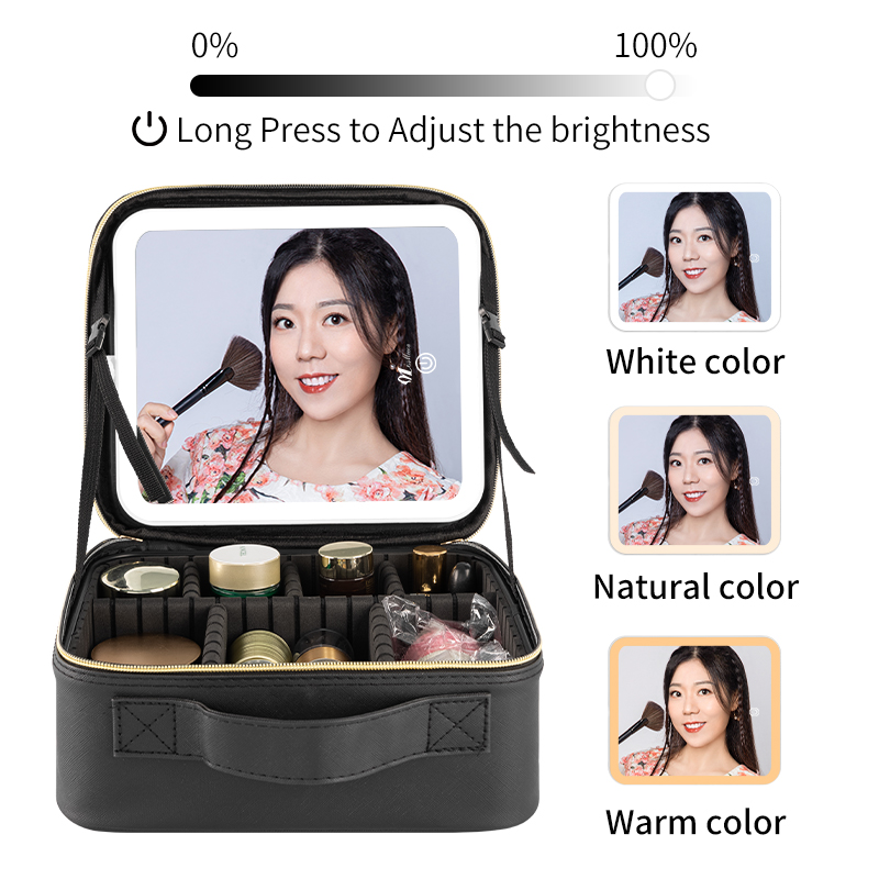 sac cosmétique de miroir de maquillage mené 6