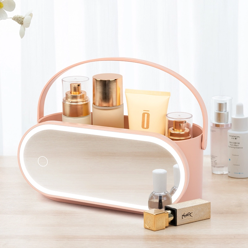 Travel Makeup Organizer With LED Mirror 1