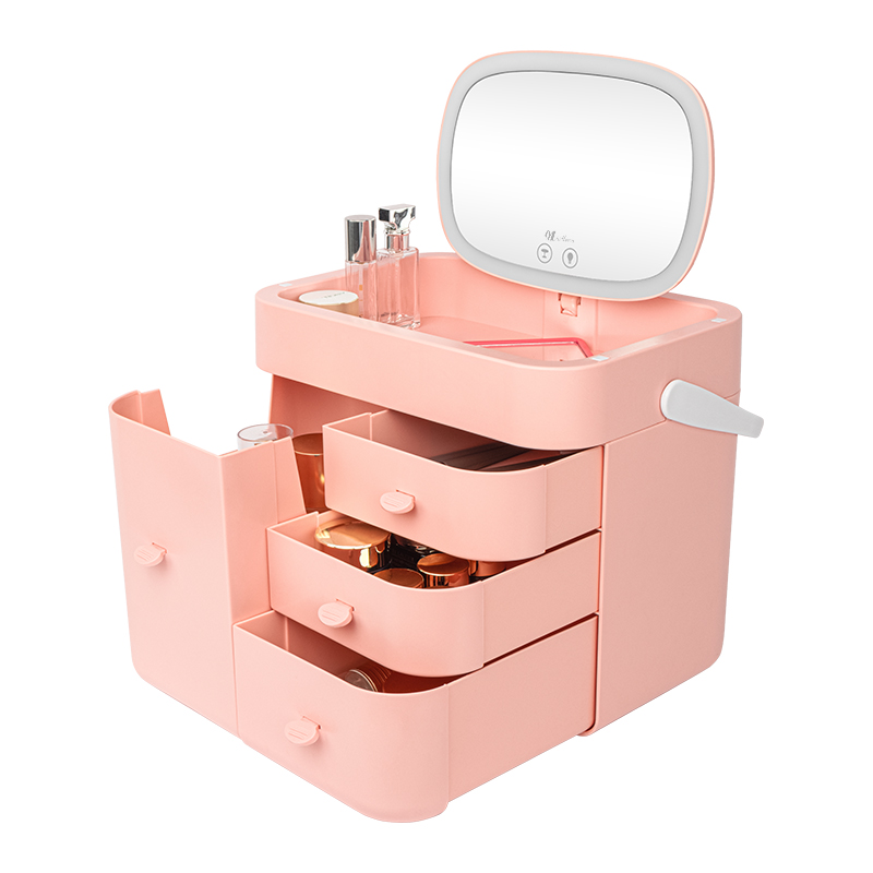 Makeup Storage Box with Mirror 5
