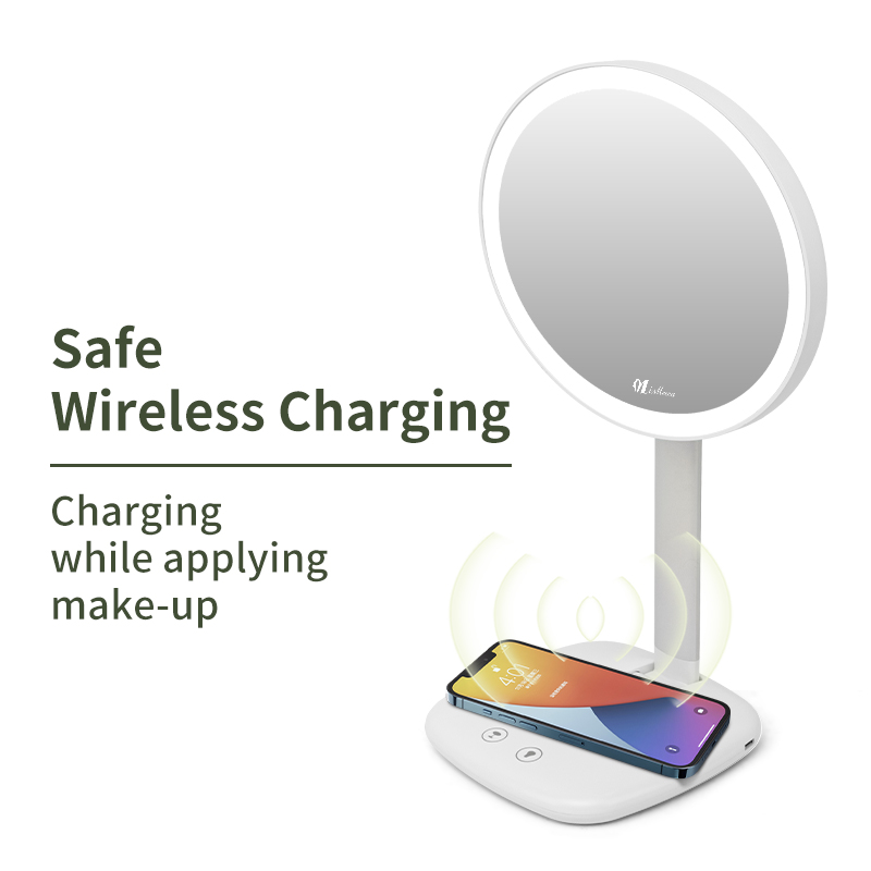 Wireless Charging LED Makeup Mirror 9