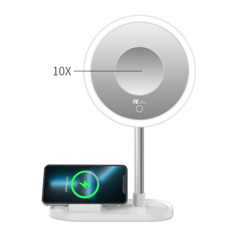 LED Vanity Mirror with Qi Wireless Charging 5