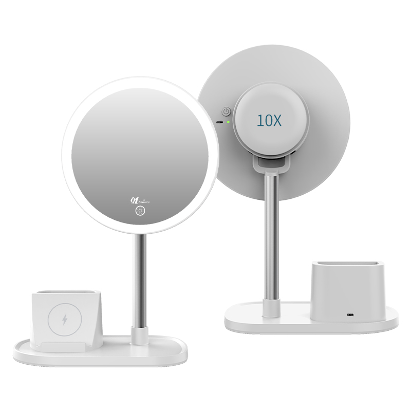 LED Vanity Mirror with Qi Wireless Charging 4