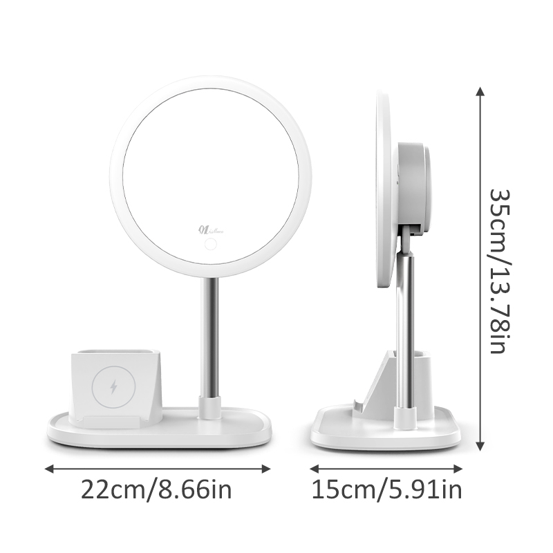 LED Vanity Mirror with Qi Wireless Charging 6