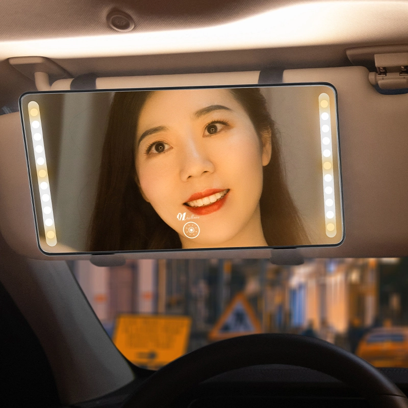 Miroir de vanité de voiture, miroir de pare-soleil de voiture, miroir de maquillage de voiture 1