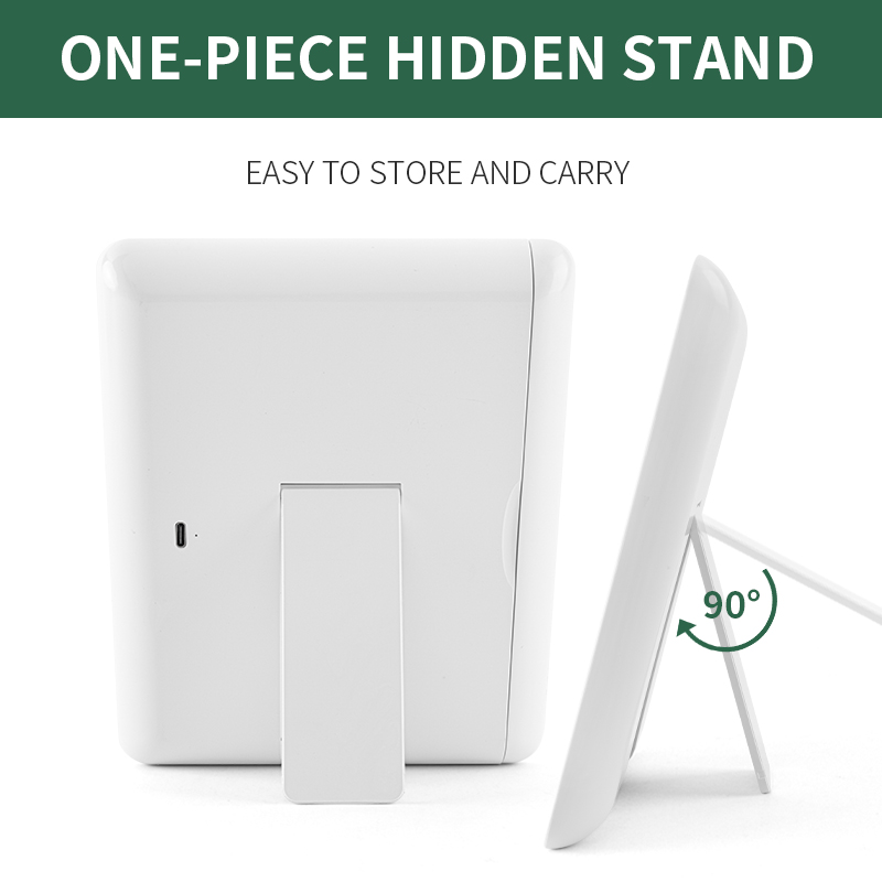 Retractable Mirror - Hidden Stand with 90° Adjustable Angle