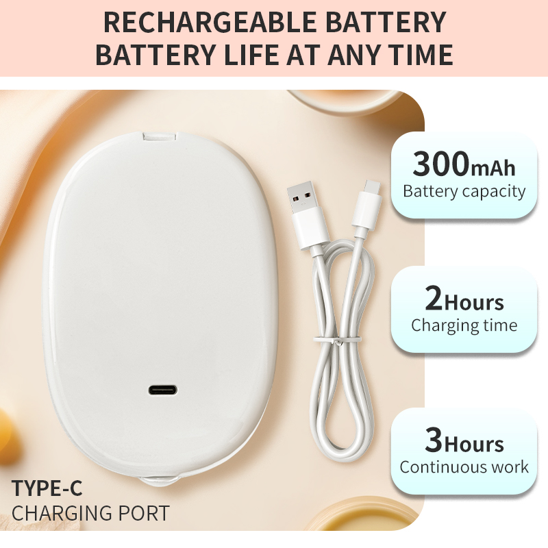 Rechargeable LED Mirror - 300mAh Battery, 2H Charge, 3H Usage