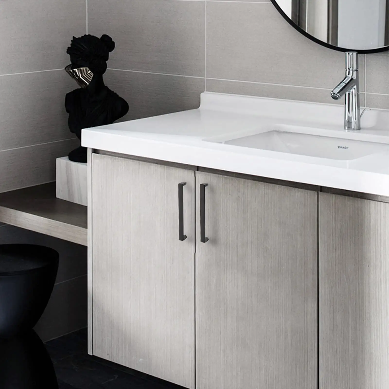Custom Zinc Cabinet Handles 128mm& Customizable 5