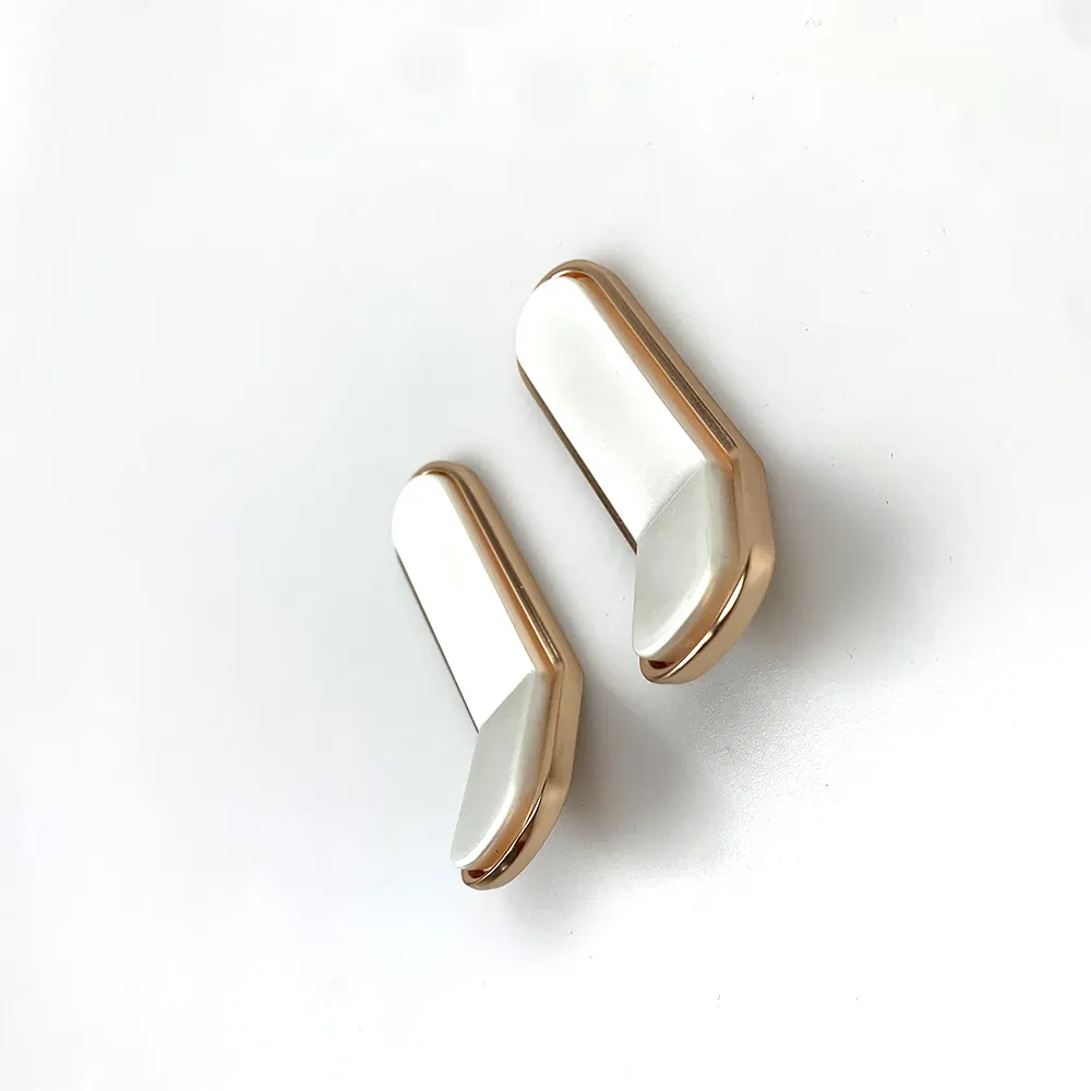 Custom Zinc Alloy Handles Gold+white 5