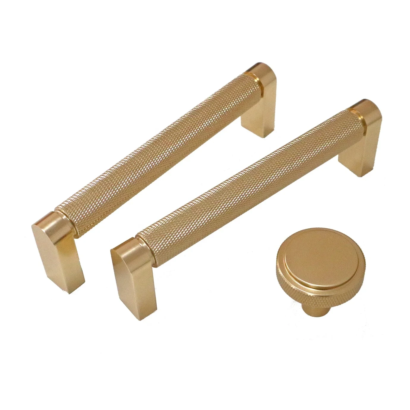 Dstpel D3097 Aluminium Loyang Warna Emas Pemegang Kabinet Knurled 1