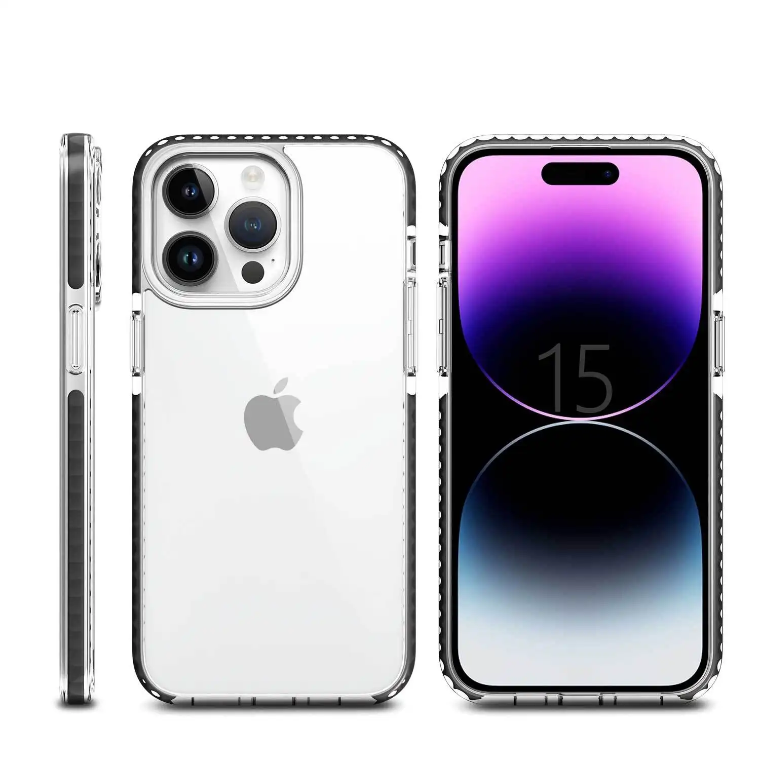 Funda transparente para teléfono con purpurina 168* 86*14,2 (mm) - - 4