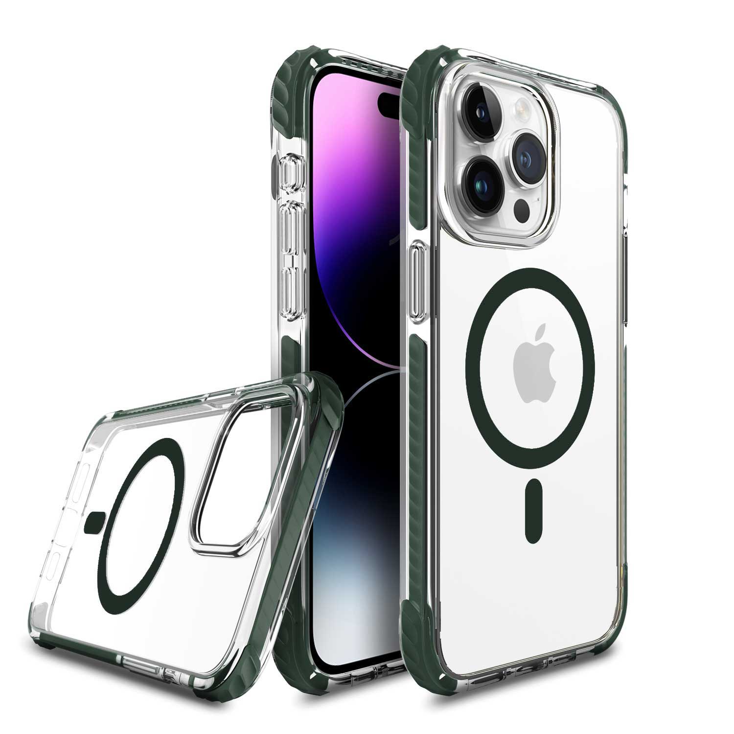 Echo Wave Plus Clear 2,0 mm PC buntes TPE stoßfestes magnetisches Telefongehäuse 2