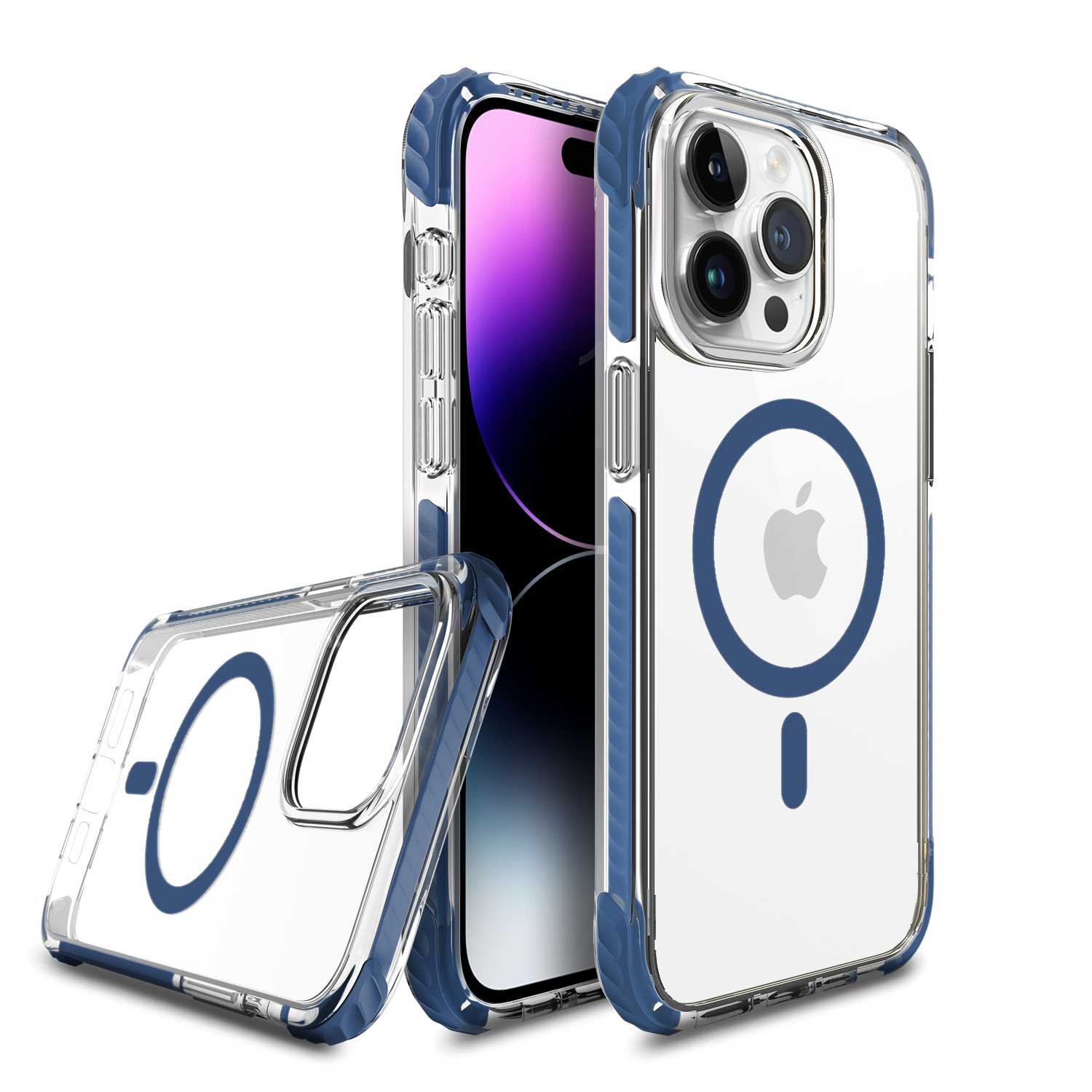 Echo Wave Plus Clear 2,0 mm PC buntes TPE stoßfestes magnetisches Telefongehäuse 3