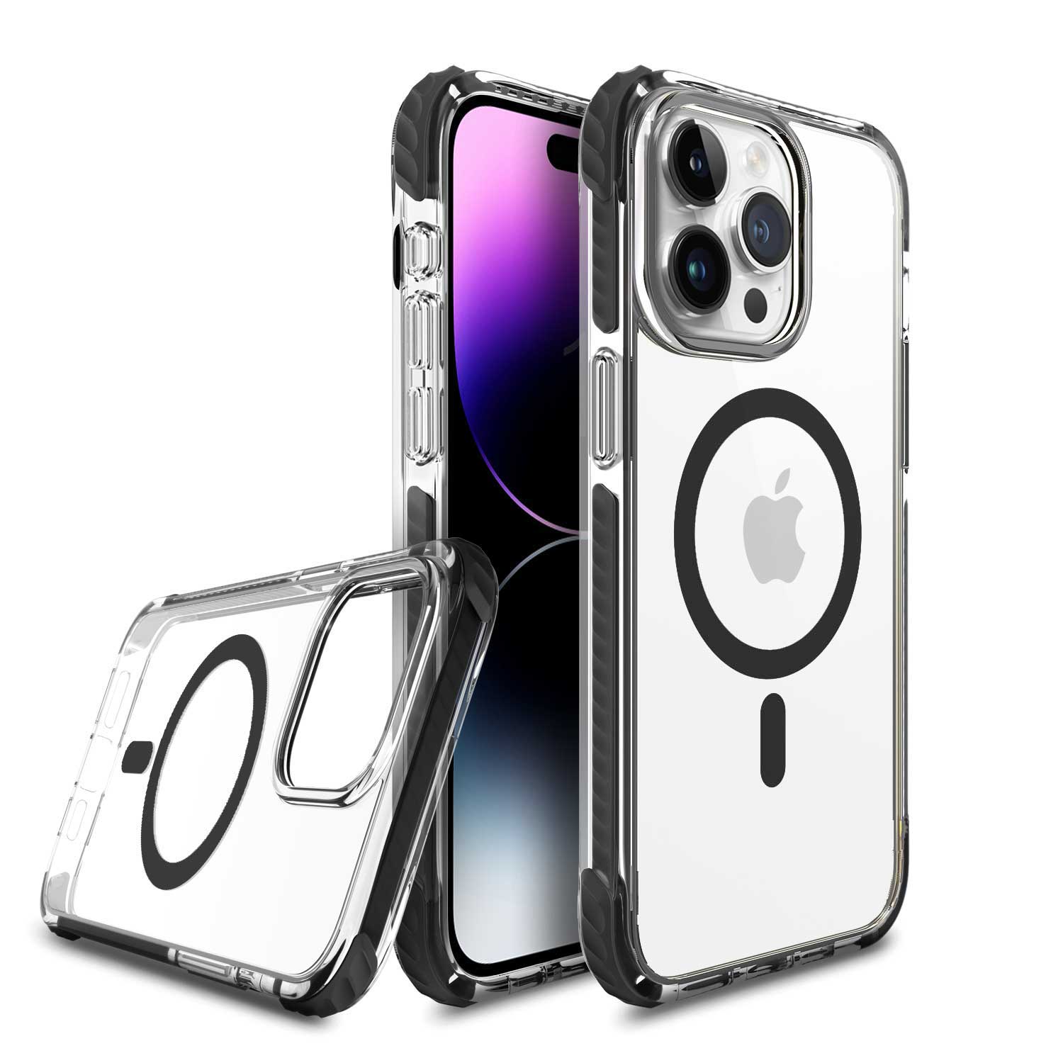 Echo Wave Plus Clear 2,0 mm PC buntes TPE stoßfestes magnetisches Telefongehäuse 4