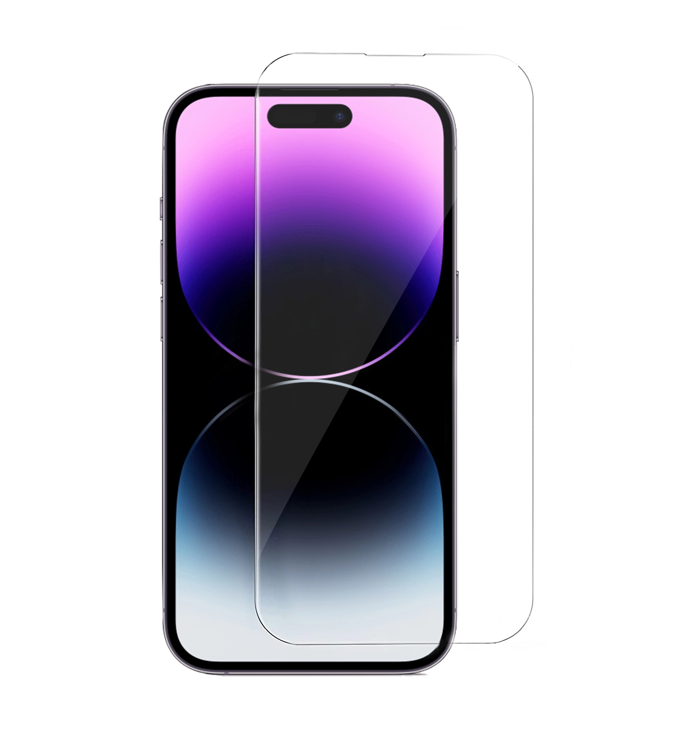 Protecteur d'écran en verre trempé à couverture complète pour iPhone 1