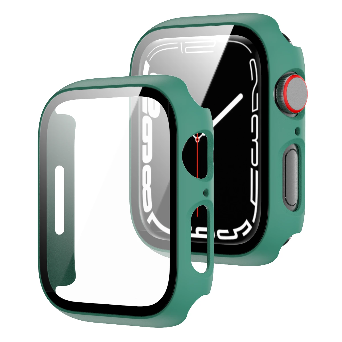 Gehärtetes Apple Watch-Gehäuse aus hartem PC + gehärtetem Glas von 3