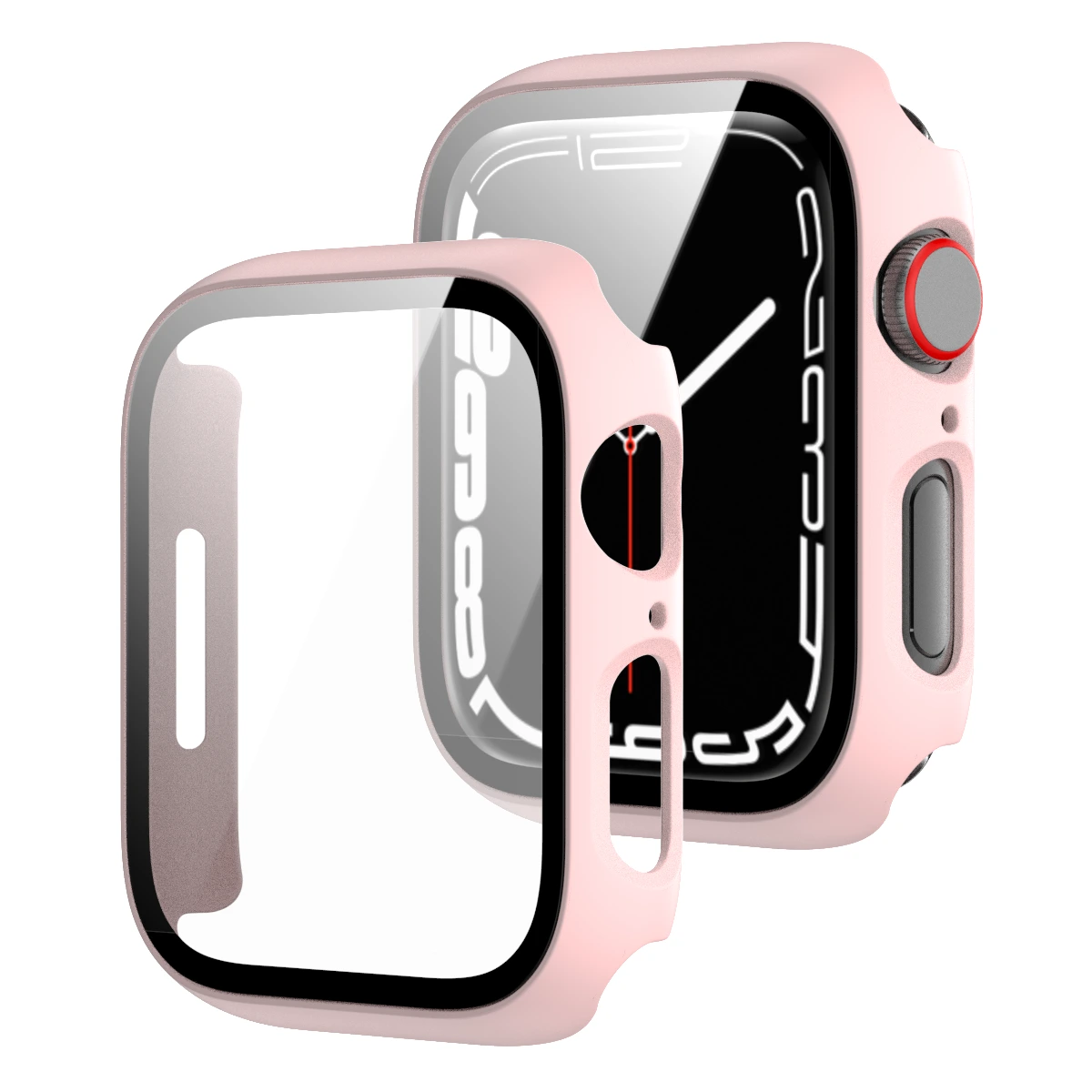 Gehärtetes Apple Watch-Gehäuse aus hartem PC + gehärtetem Glas von 4